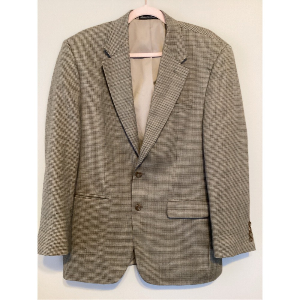Lauren Ralph‎ Lauren Blazer Mens 40R Houndstooth Wool Sport Jacket